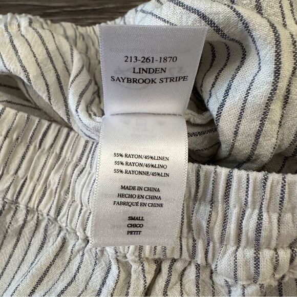 Rails Linden Drawstring Pants in Striped Linen Blend - Picture 5 of 6